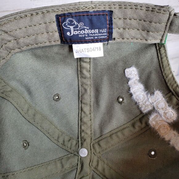 Baton Rouge Zoo Embroidered Tiger Logo Green Baseball Cap OSFM Adjustable Hat - Picture 7 of 7